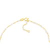 Thumbnail Image 3 of White Enamel Bead Station Chain Anklet in 14K Gold - 10"