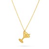 Thumbnail Image 1 of Tilted Martini Glass Pendant in 14K Gold