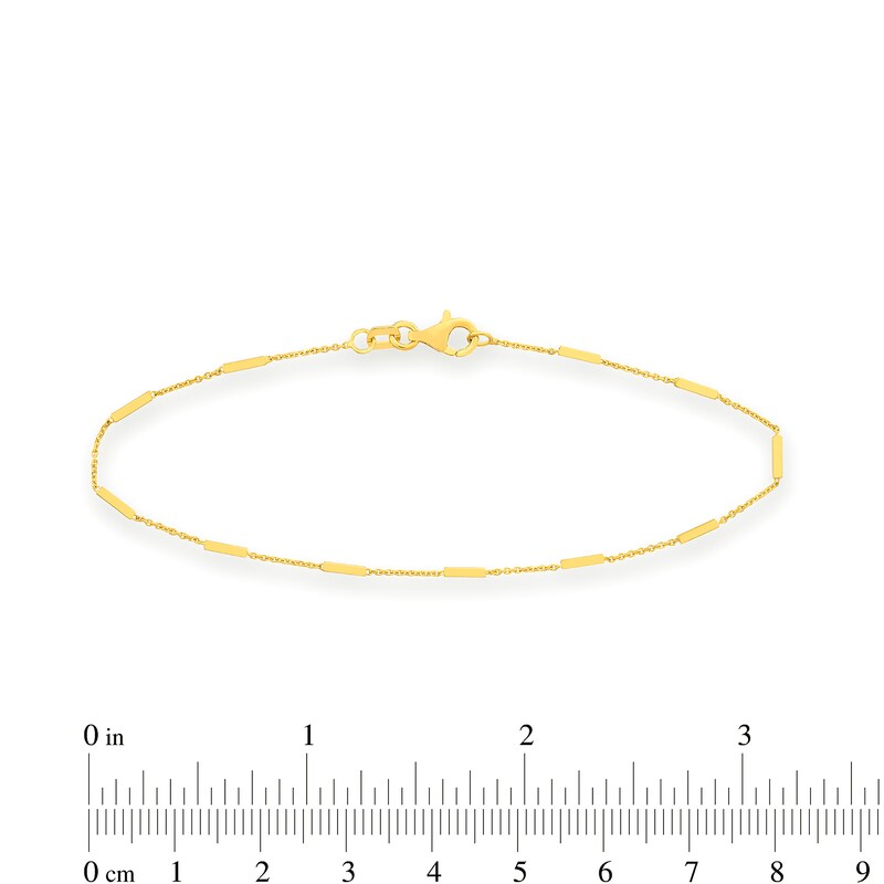 Main Image 4 of Bar Station Bracelet in 14K Gold - 7.25&quot;