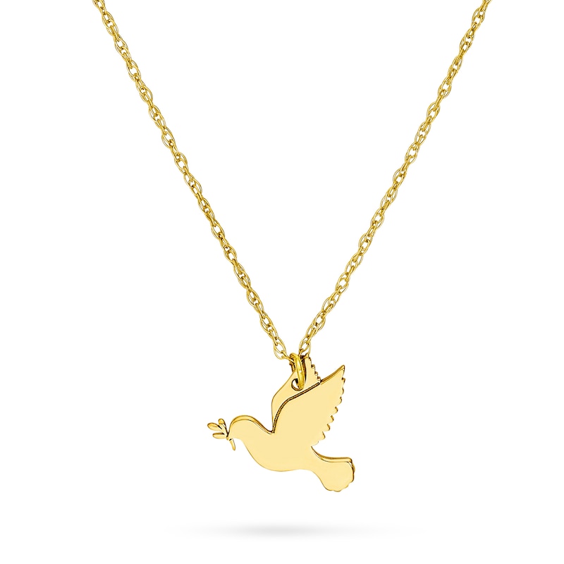 Main Image 1 of Peace Dove Pendant in 14K Gold