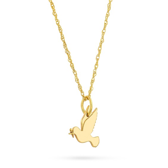 Peace Dove Pendant in 14K Gold