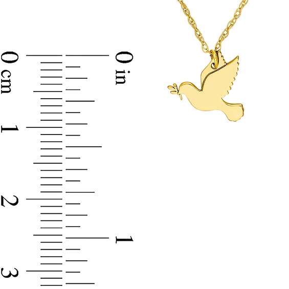 Peace Dove Pendant in 14K Gold