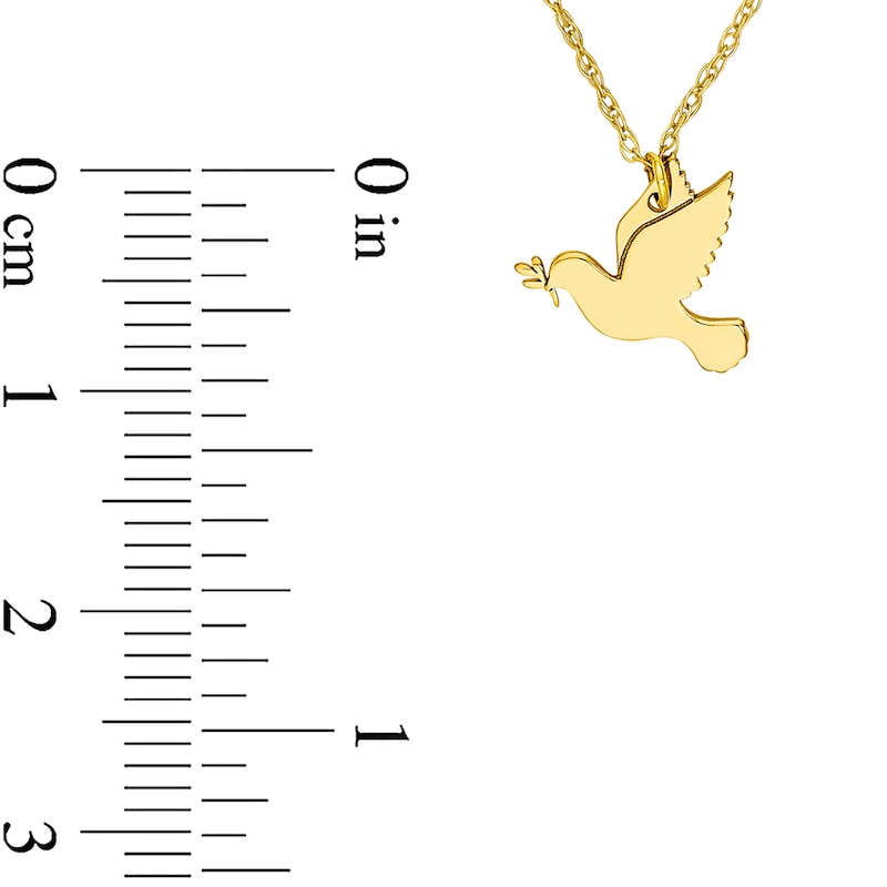 Main Image 4 of Peace Dove Pendant in 14K Gold