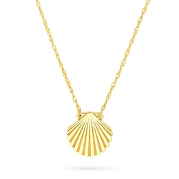Seashell Necklace in 14K Gold