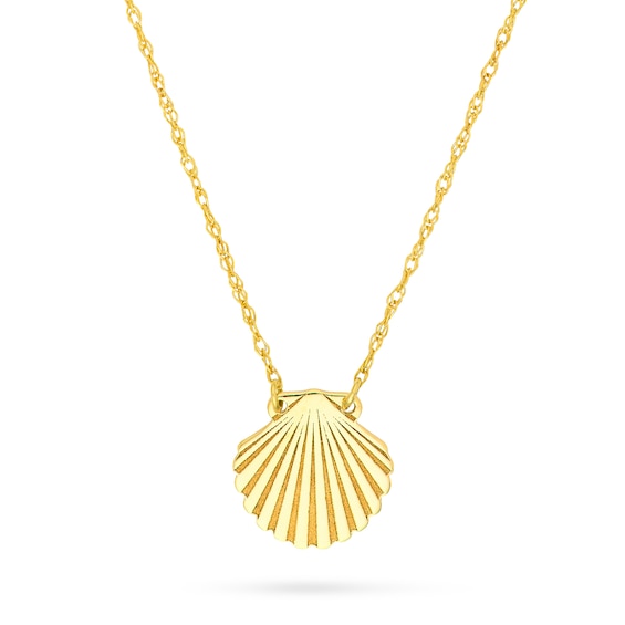 Seashell Necklace in 14K Gold