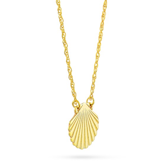 Seashell Necklace in 14K Gold