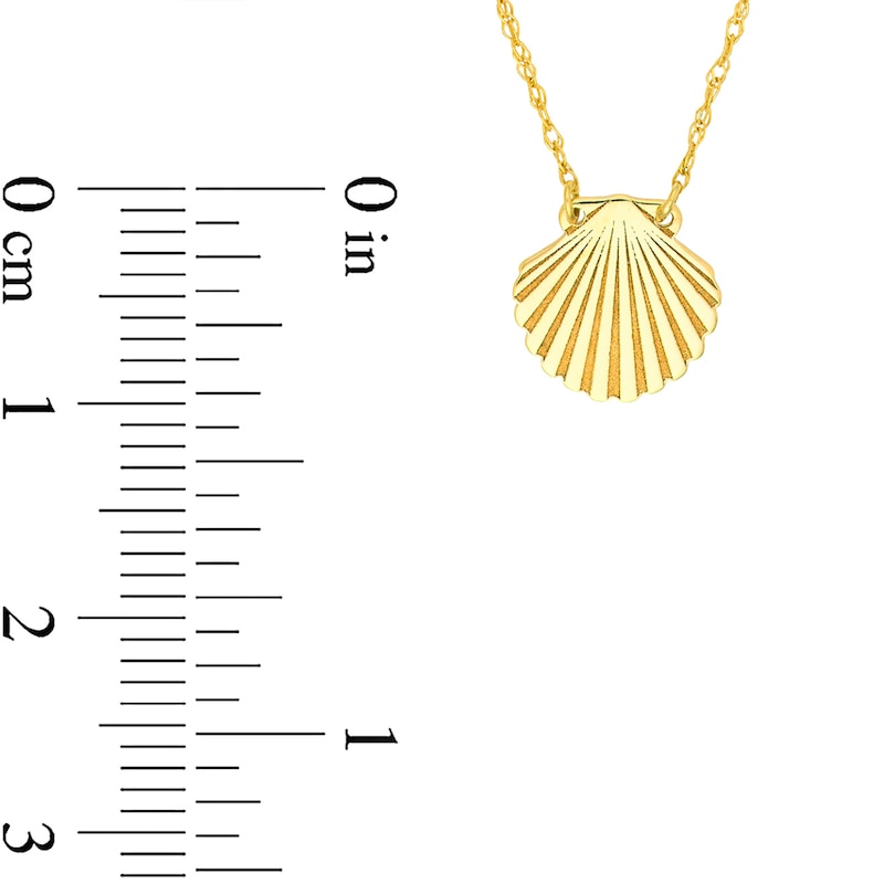 Main Image 4 of Seashell Necklace in 14K Gold