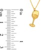 Thumbnail Image 4 of Tilted Wine Glass Pendant in 14K Gold