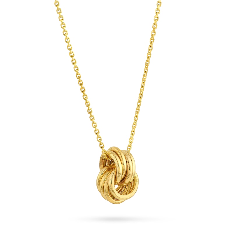Main Image 2 of Interlocking Rings Pendant in 14K Gold