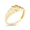 Thumbnail Image 2 of Ribbed Shank Heart Ring in Solid 14K Gold