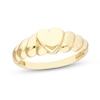 Thumbnail Image 3 of Ribbed Shank Heart Ring in Solid 14K Gold