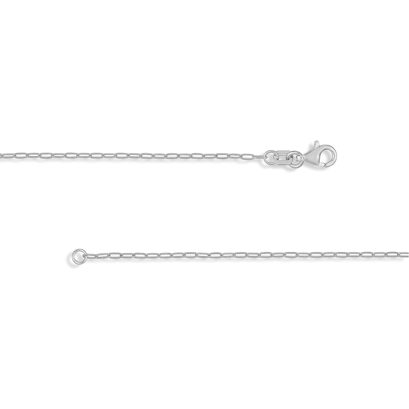Main Image 2 of 1.3mm Paper Clip Chain Necklace in Solid 14K White Gold - 18"