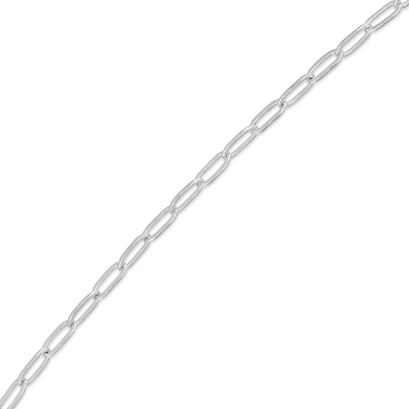 Main Image 3 of 1.3mm Paper Clip Chain Necklace in Solid 14K White Gold - 18"