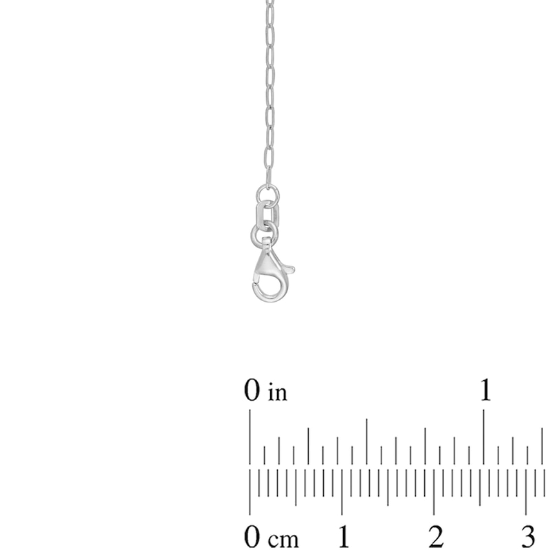 Main Image 4 of 1.3mm Paper Clip Chain Necklace in Solid 14K White Gold - 18"