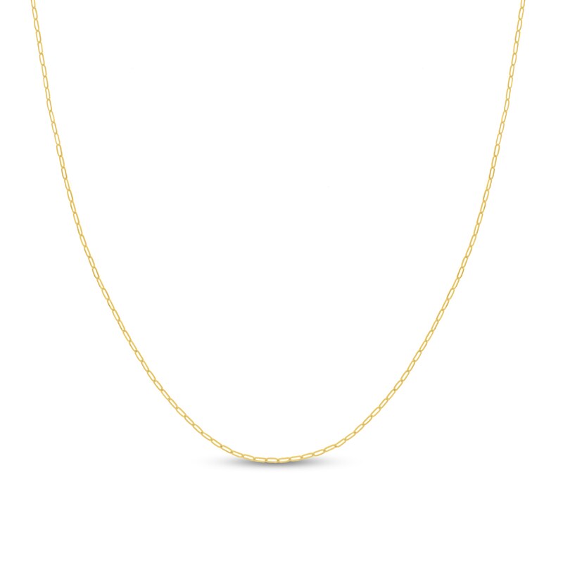 Main Image 1 of 1.3mm Paper Clip Chain Necklace in Solid 14K Gold - 16"