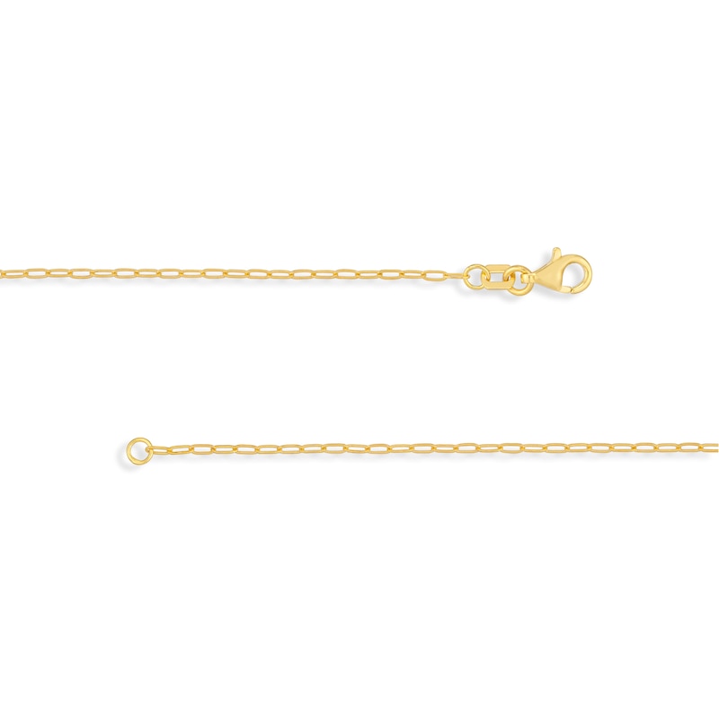 Main Image 2 of 1.3mm Paper Clip Chain Necklace in Solid 14K Gold - 16"