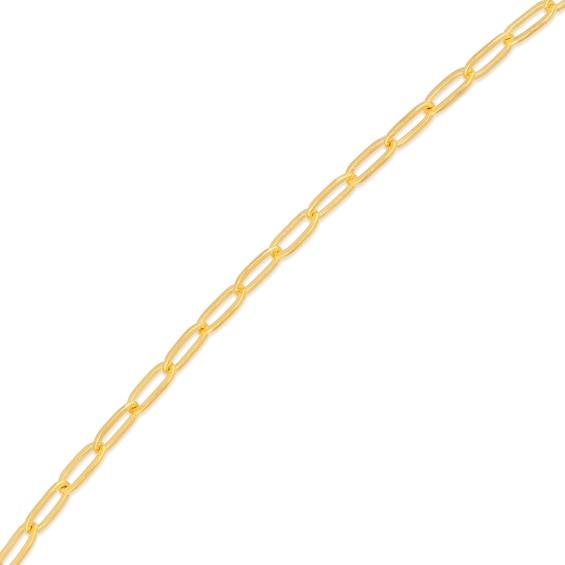 1.3mm Paper Clip Chain Necklace in Solid 14K Gold - 16"