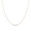 Thumbnail Image 1 of 1.3mm Paper Clip Chain Necklace in Solid 14K Rose Gold - 20"