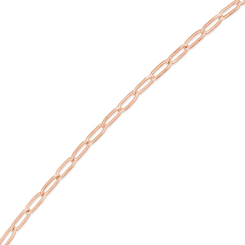 Main Image 3 of 1.3mm Paper Clip Chain Necklace in Solid 14K Rose Gold - 20"