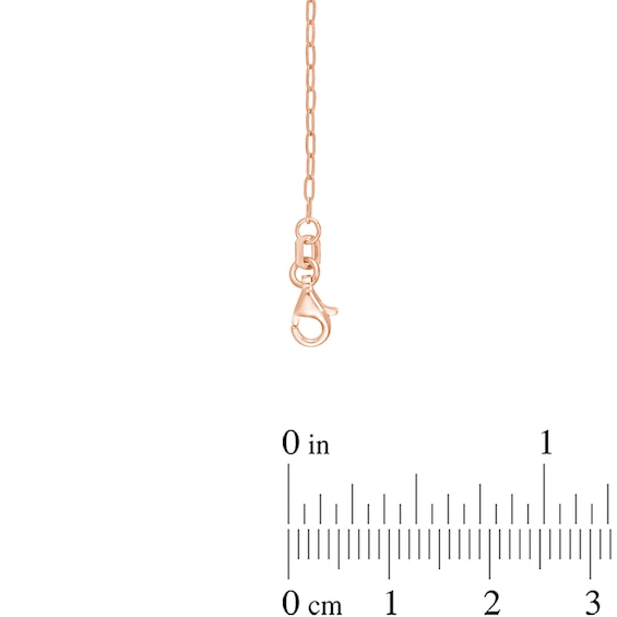 1.3mm Paper Clip Chain Necklace in Solid 14K Rose Gold