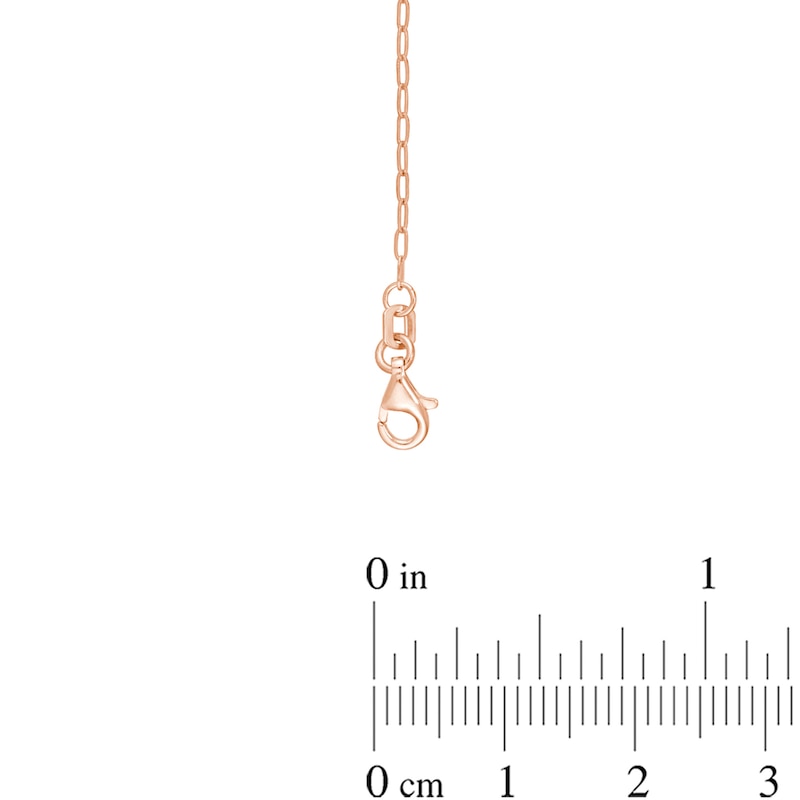 Main Image 4 of 1.3mm Paper Clip Chain Necklace in Solid 14K Rose Gold - 20"