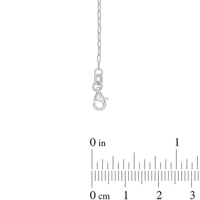 Main Image 4 of 1.3mm Paper Clip Chain Necklace in Solid 14K White Gold - 20"
