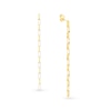 Thumbnail Image 2 of Box Chain Linear Drop Earrings in Solid 14K Gold