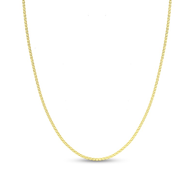Main Image 1 of 2.2mm Flat Mariner Chain Necklace in Solid 14K Gold - 16"