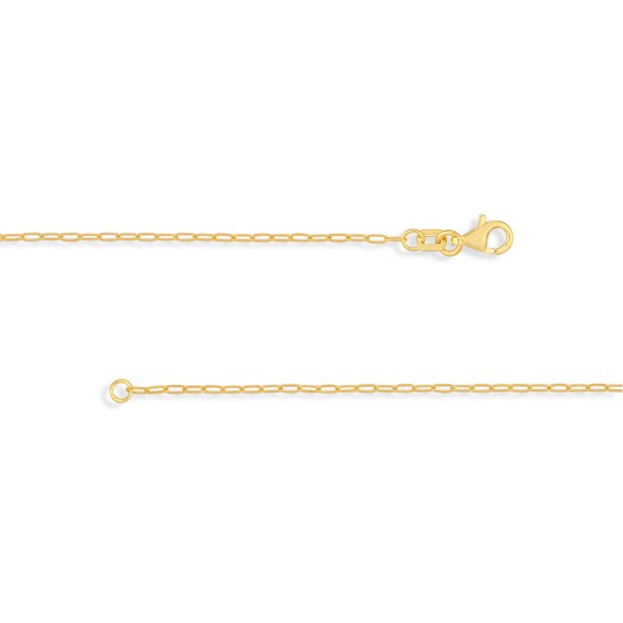 1.3mm Paper Clip Chain Necklace in Solid 14K Gold - 20"