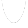 Thumbnail Image 1 of 1.3mm Paper Clip Chain Necklace in Solid 14K White Gold - 16"
