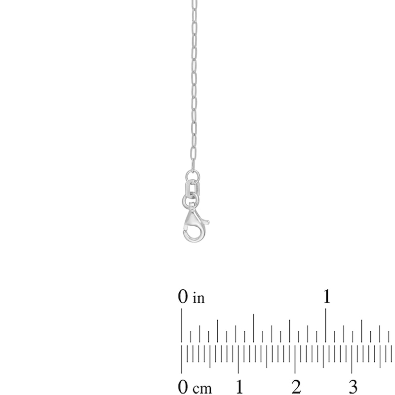 Main Image 4 of 1.3mm Paper Clip Chain Necklace in Solid 14K White Gold - 16"