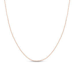 1.3mm Paper Clip Chain Necklace in Solid 14K Rose Gold - 16"