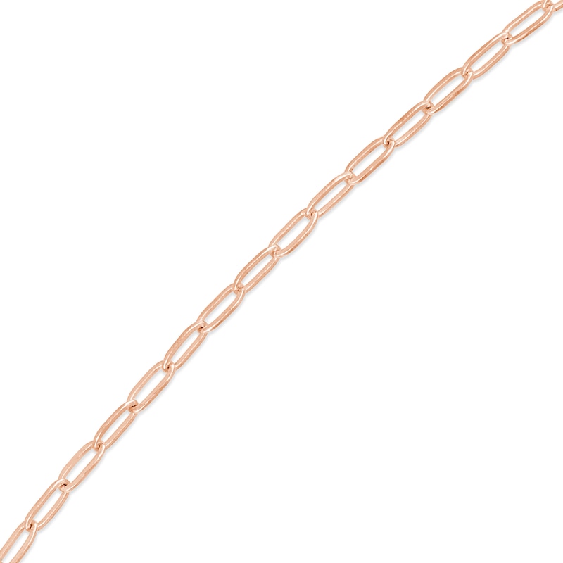 Main Image 3 of 1.3mm Paper Clip Chain Necklace in Solid 14K Rose Gold - 16"