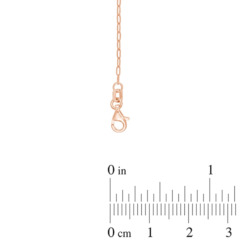Main Image 4 of 1.3mm Paper Clip Chain Necklace in Solid 14K Rose Gold - 16"