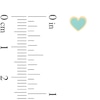 Thumbnail Image 3 of Turquoise Enamel Heart Stud Earrings in Solid 14K Gold