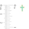 Thumbnail Image 3 of Turquoise Enamel Cross Stud Earrings in Solid 14K Gold