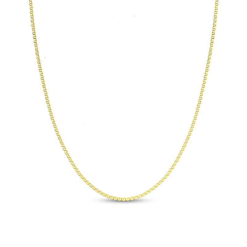 Main Image 1 of 2.2mm Flat Mariner Chain Necklace in Solid 14K Gold - 18"