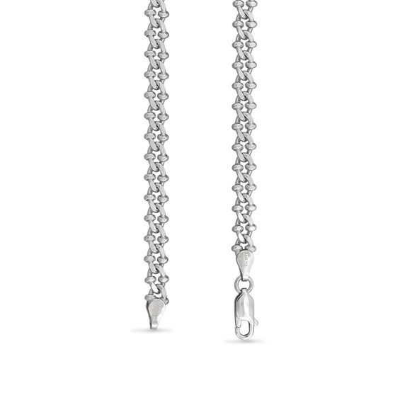 5.7mm Diamond-Cut Crab Link Chain Necklace in Solid Sterling Silver - 22"