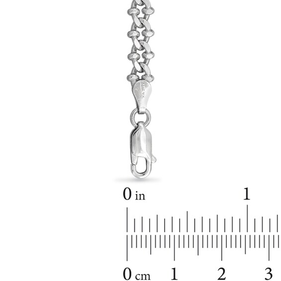 5.7mm Diamond-Cut Crab Link Chain Necklace in Solid Sterling Silver - 22"