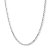 Thumbnail Image 1 of 2.8mm Diamond-Cut Zigzag Box Chain Necklace in Solid Sterling Silver - 20"