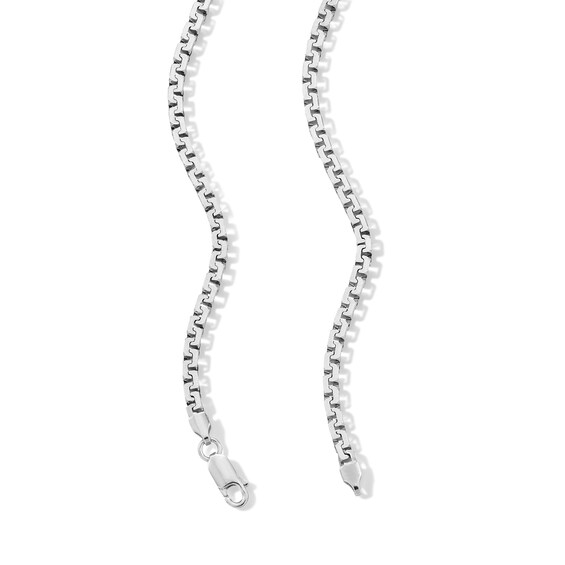 2.8mm Diamond-Cut Zigzag Box Chain Necklace in Solid Sterling Silver - 20"