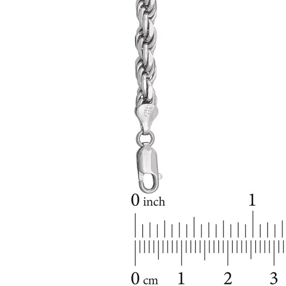 5.6mm Diamond-Cut Rope Chain Necklace in Solid Sterling Silver - 22"