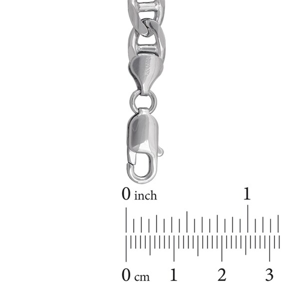7.6mm Diamond-Cut Mariner Chain Bracelet in Solid Sterling Silver - 8.5"