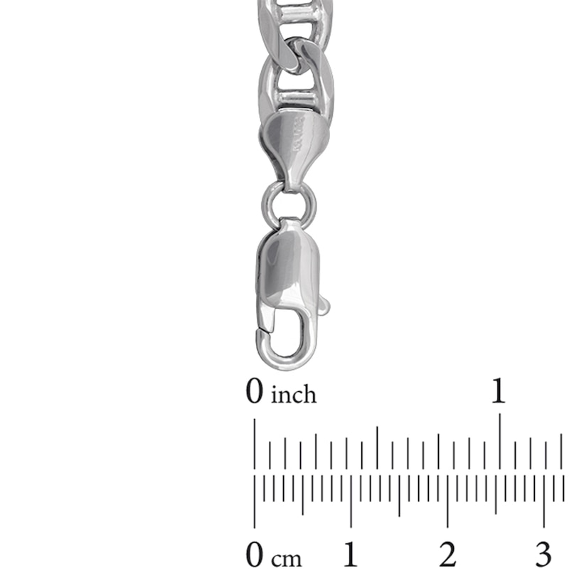 Main Image 3 of 7.6mm Diamond-Cut Mariner Chain Bracelet in Solid Sterling Silver - 8.5"