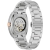 Thumbnail Image 3 of Men’s Bulova Maquina Two-Tone IP Automatic Watch with Tonneau Blue Skeleton Dial (Model: 98A319)