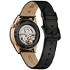 Thumbnail Image 3 of Men’s Bulova Millenia Two-Tone IP Black Leather Strap Automatic Watch with Black Skeleton Dial (Model: 98A322)