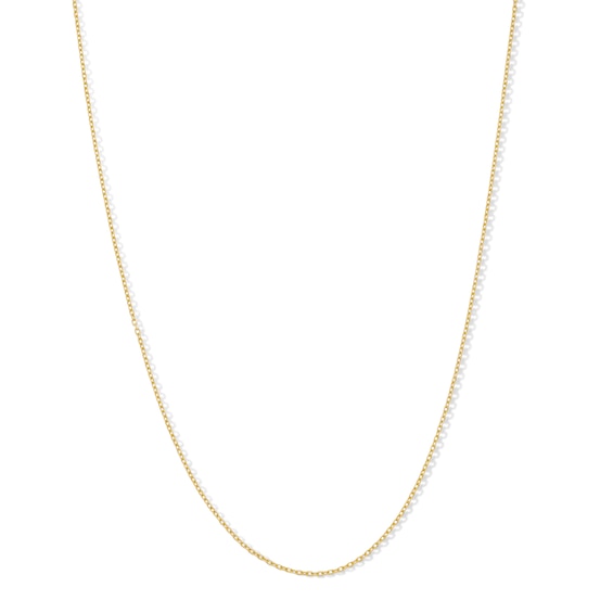 1.0mm Diamond-Cut Cable Chain Necklace in Solid 10K Gold - 22"