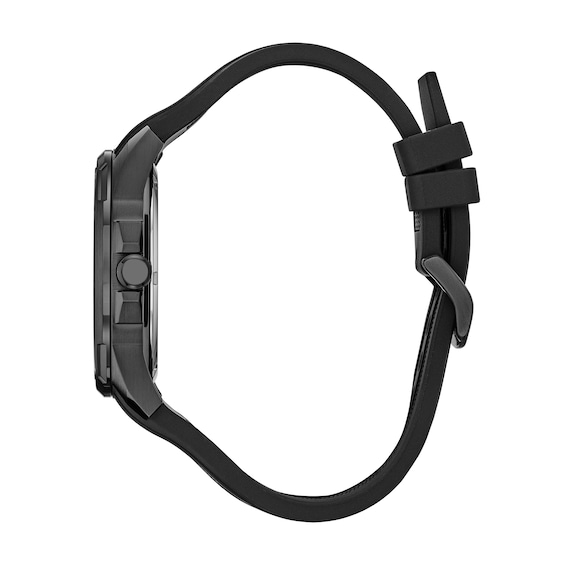 Men’s Citizen Eco-Drive® Star Wars™ Death Star™ Shadow Black IP Rubber Strap Watch (Model: Aw1606-06W)