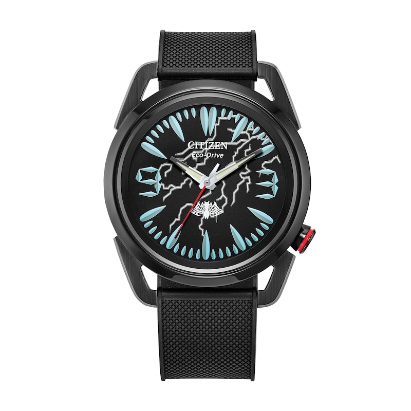 Main Image 1 of Men’s Citizen Eco-Drive® ©Marvel Venom Black IP Nylon Strap Watch and Pin Box Set (Model: AW2065-41W)