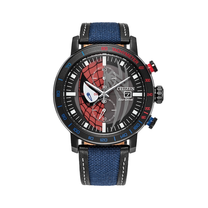 Main Image 1 of Men’s Citizen Eco-Drive® ©Marvel Spider-Man Chronograph Watch and Pin Box Set (Model: CA0855-47W)